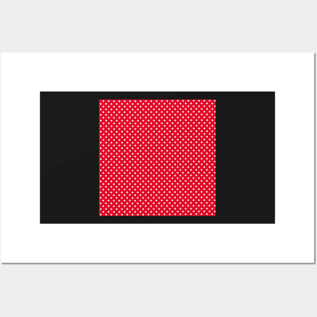 Red pattern with polka dots Wall Art by olgart